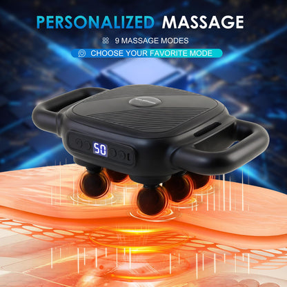 VibraFlex 6-Head Massager Gun — Professional Deep Tissue Relief at Home