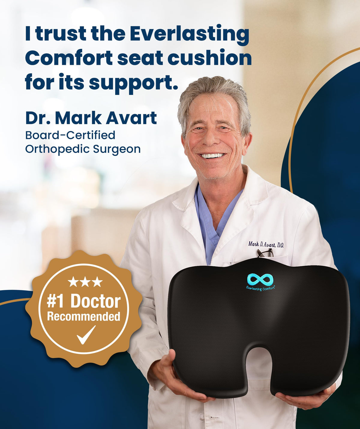 Everlasting Comfort Doctor Recommended Memory Foam Seat